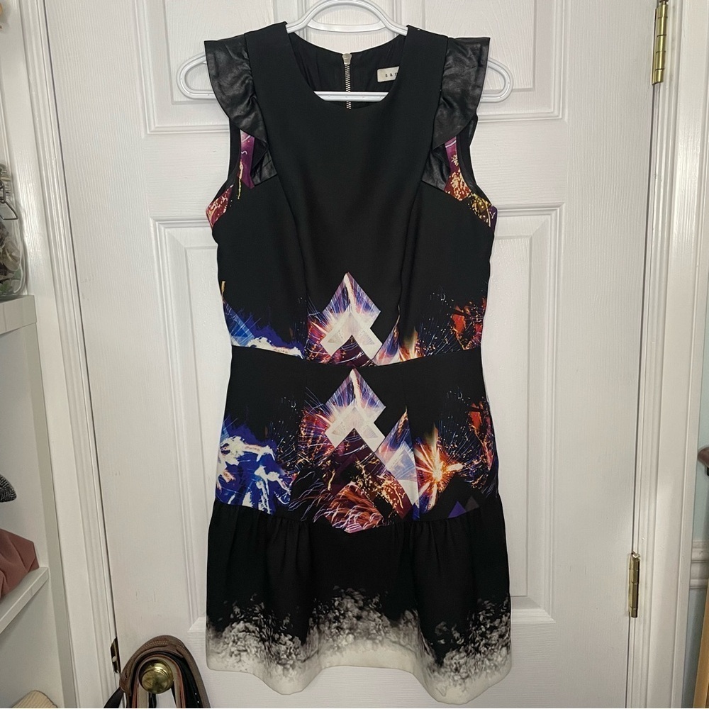 Sandro Fireworks Black Mini Dress Extra Small 1